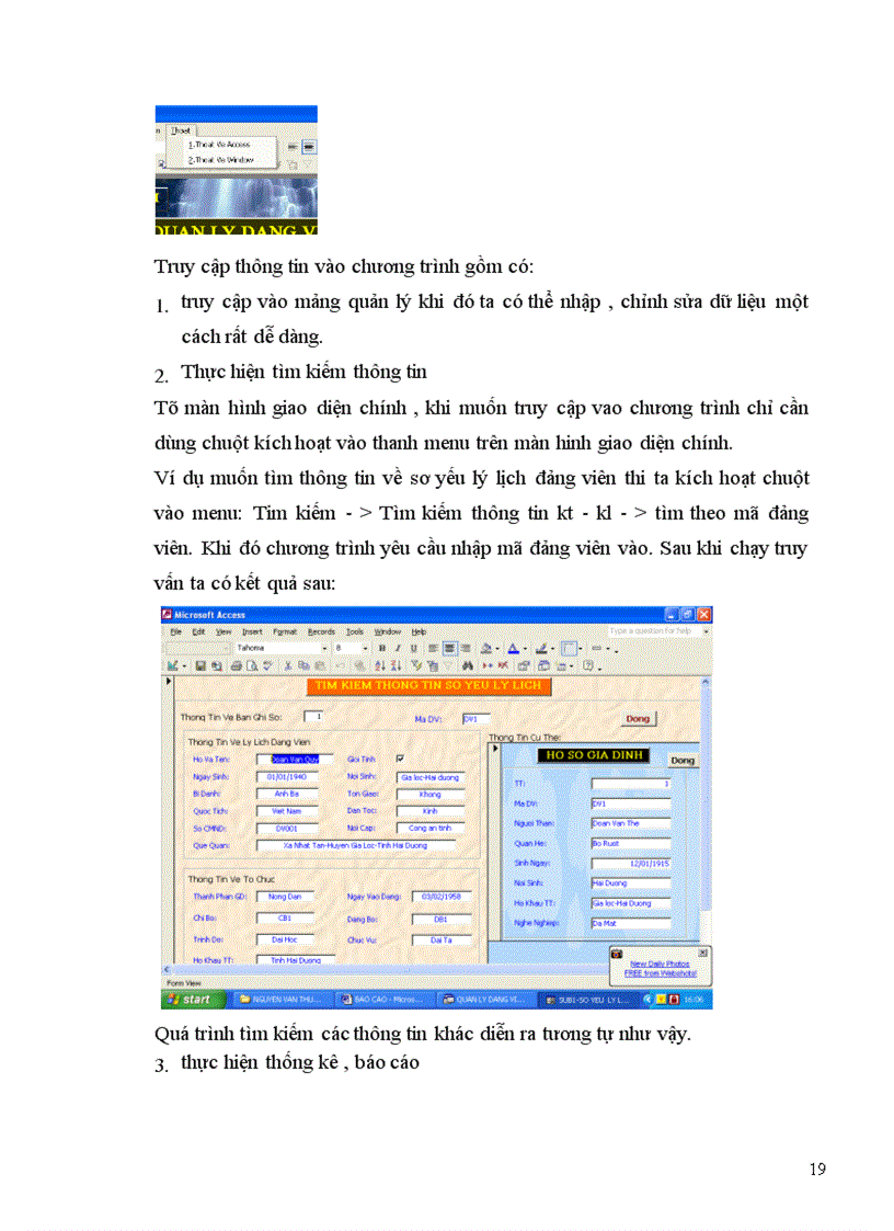 image for page Chương trình Quản Lý Đảng Viên