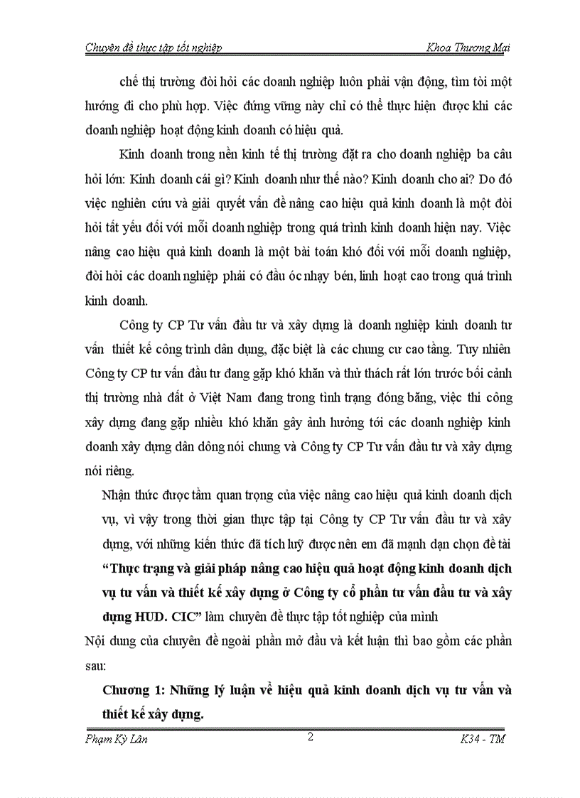 image for page Thực trạng và giải pháp nâng cao hiệu quả hoạt động kinh doanh dịch vụ tư vấn và thiết kế xây dựng ở Công ty cổ phần tư vấn đầu tư và xây dựng HUD.CIC
