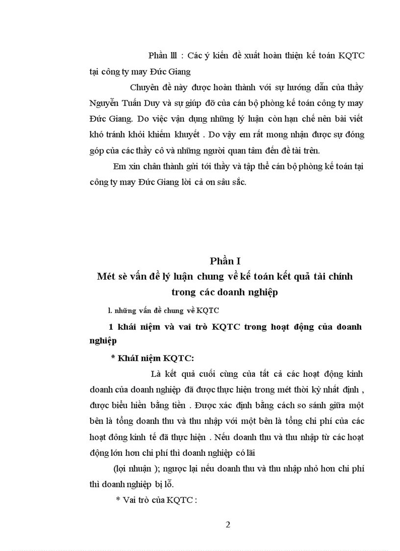 image for page Hoàn thiện kế toán kết quả tài chính tại công ty may Đức Giang