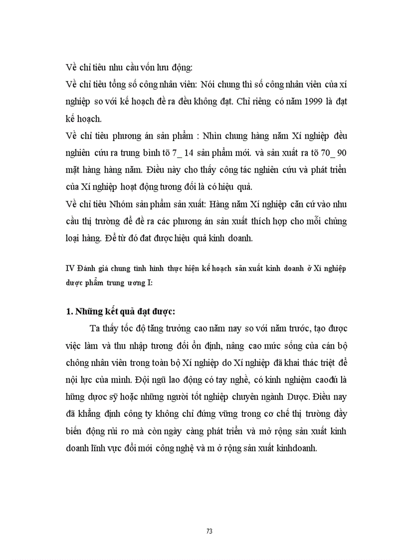 image for page Thực trạng về công tác kế hoạch hoá hoạt động kinh doanh của Xí Nghiệp dược phẩm trung ương I