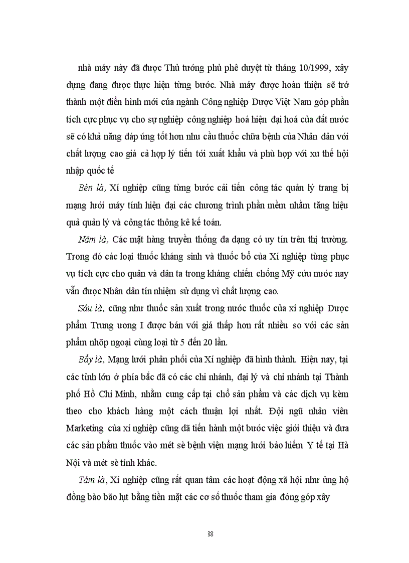 image for page Thực trạng về công tác kế hoạch hoá hoạt động kinh doanh của Xí Nghiệp dược phẩm trung ương I