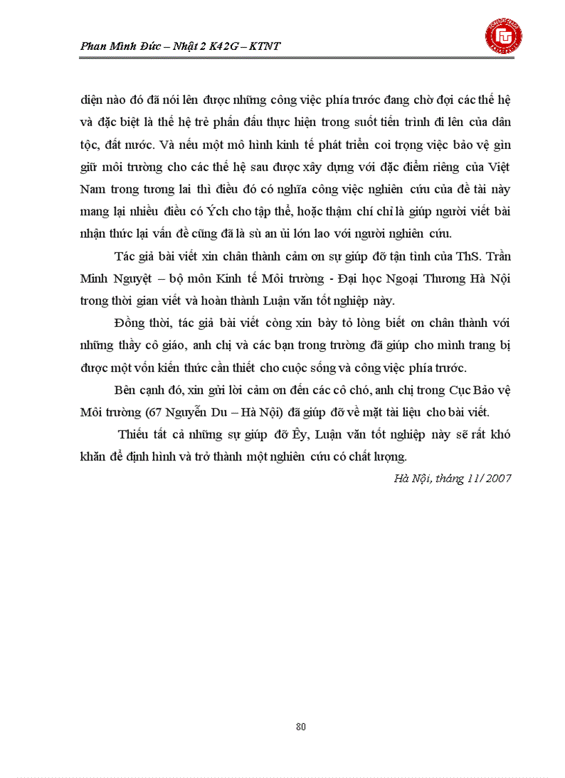 image for page Môi trường với sự phát triển kinh tế