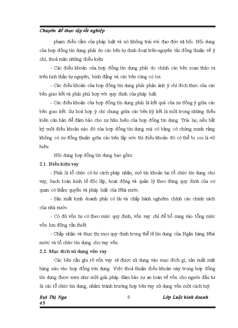 image for page Chế độ pháp lý và thực tiễn về việc ký kết, thực hiện hợp đồng tín dụng tại chi nhánh ngân hàng No& PTNT Láng Hạ