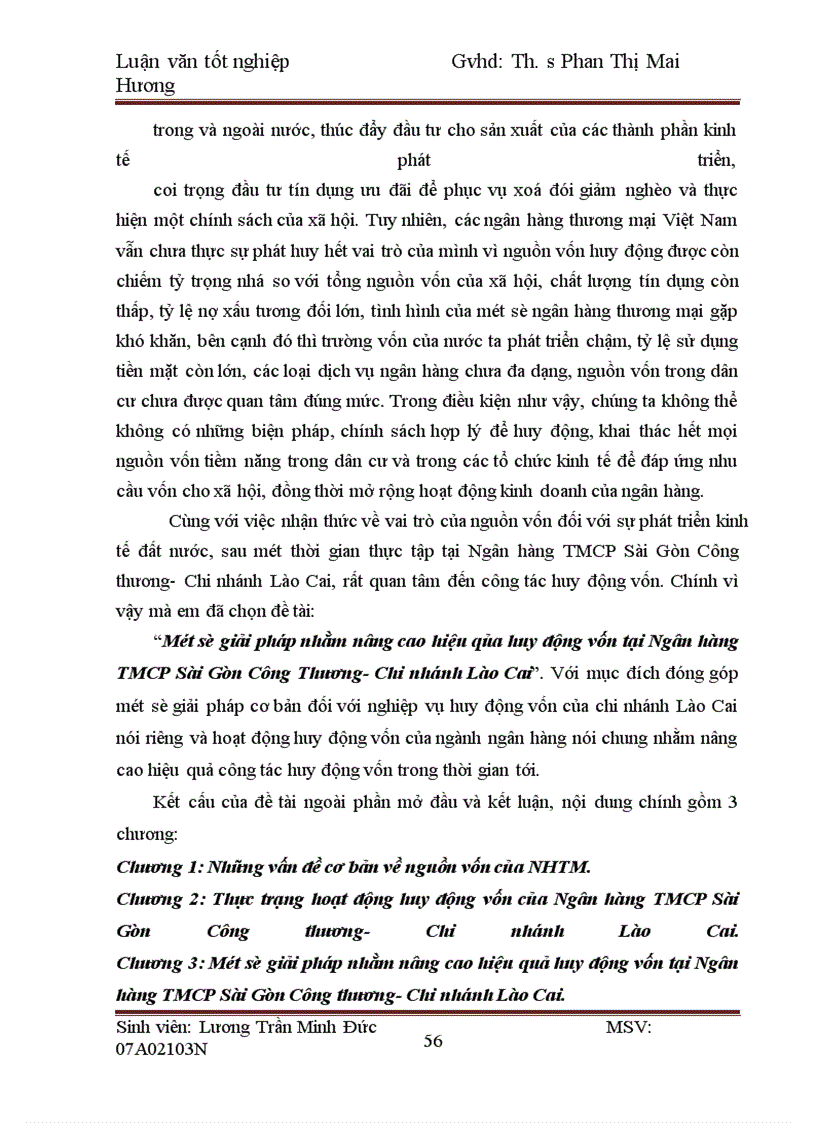 image for page Một số giải pháp nhằm nâng cao hiệu qủa huy động vốn tại Ngân hàng TMCP Sài Gòn Công Thương- Chi nhánh Lào Cai