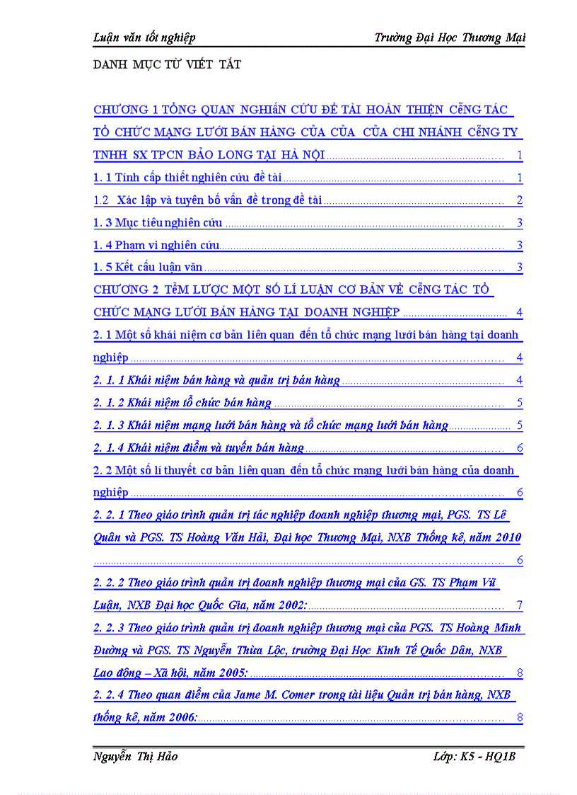 image for page Hoàn thiện công tác tổ chức mạng lưới bán hàng tại chi nhánh công ty TNHH SX TPCN Bảo Long