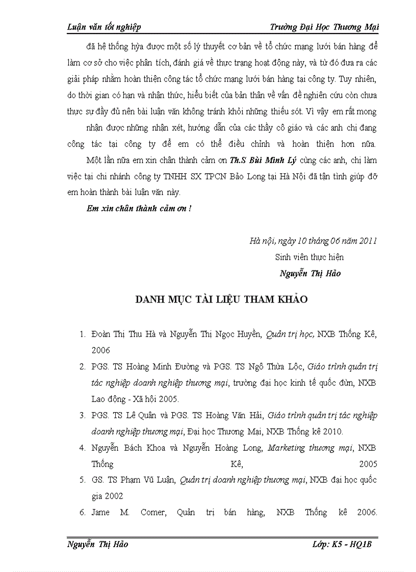 image for page Hoàn thiện công tác tổ chức mạng lưới bán hàng tại chi nhánh công ty TNHH SX TPCN Bảo Long