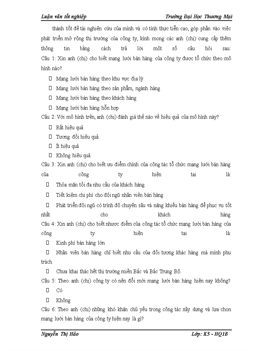 image for page Hoàn thiện công tác tổ chức mạng lưới bán hàng tại chi nhánh công ty TNHH SX TPCN Bảo Long