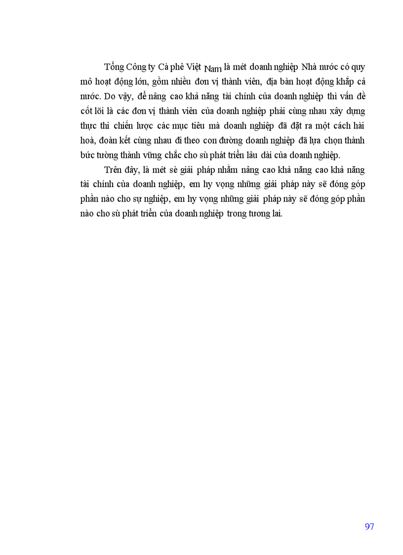 image for page Phân tích tình hình tài chính doanh nghiệp tại Tổng công ty Cà phê Việt Nam