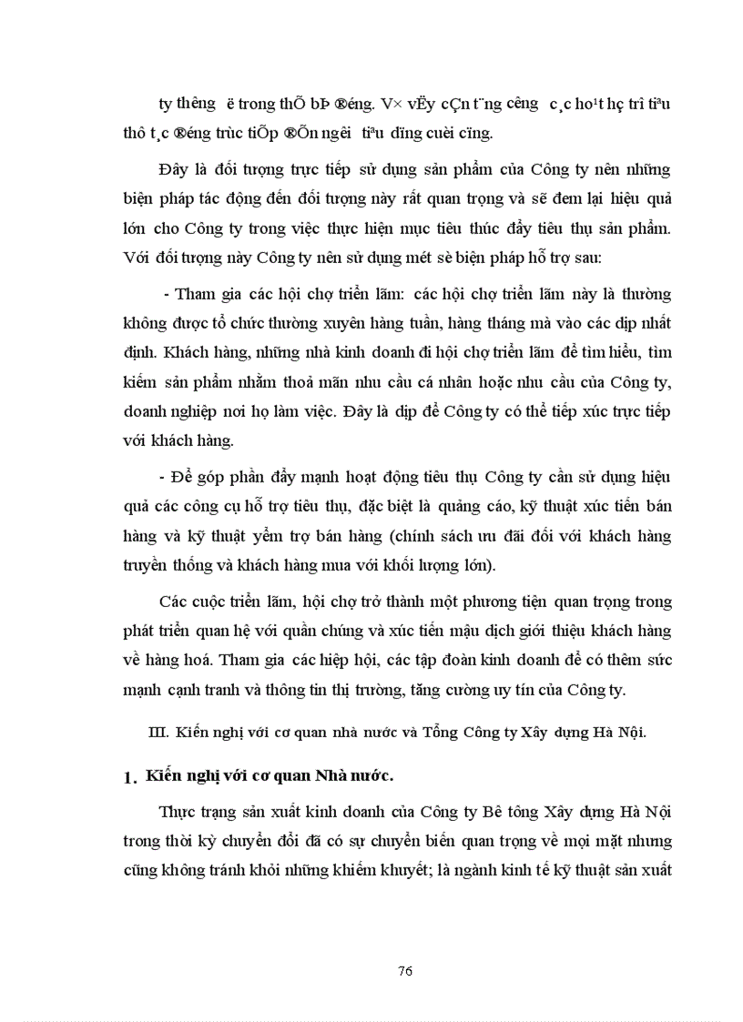 image for page Một số biện pháp thúc đẩy tiêu thụ sản phẩm ở Công ty Bê tông Xây dựng Hà Nội