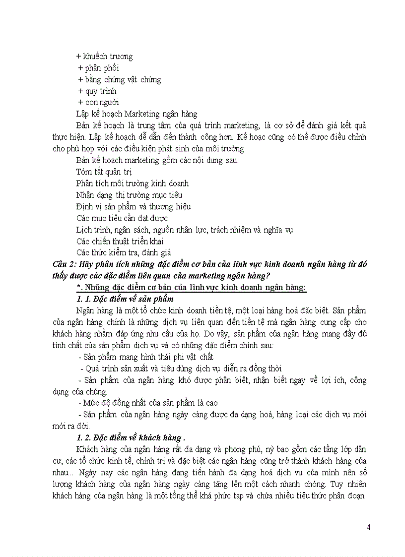 image for page Câu hỏi ôn tập môn marketing ngân hàng