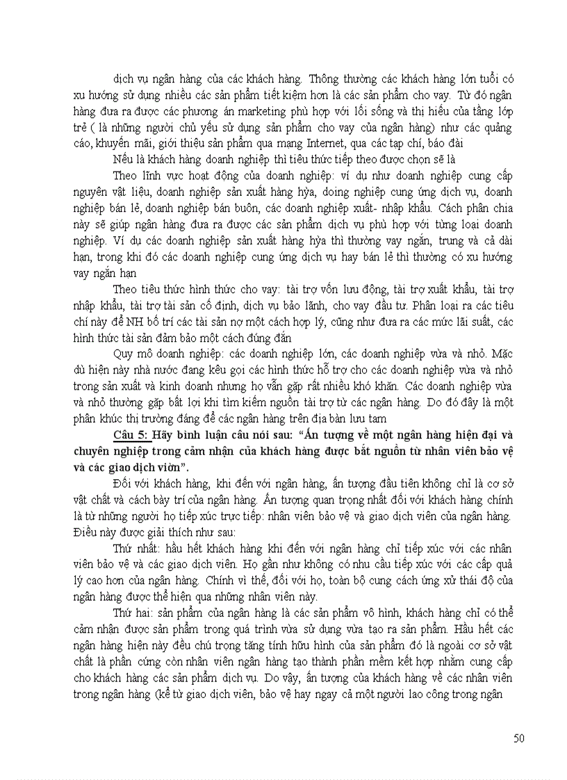 image for page Câu hỏi ôn tập môn marketing ngân hàng