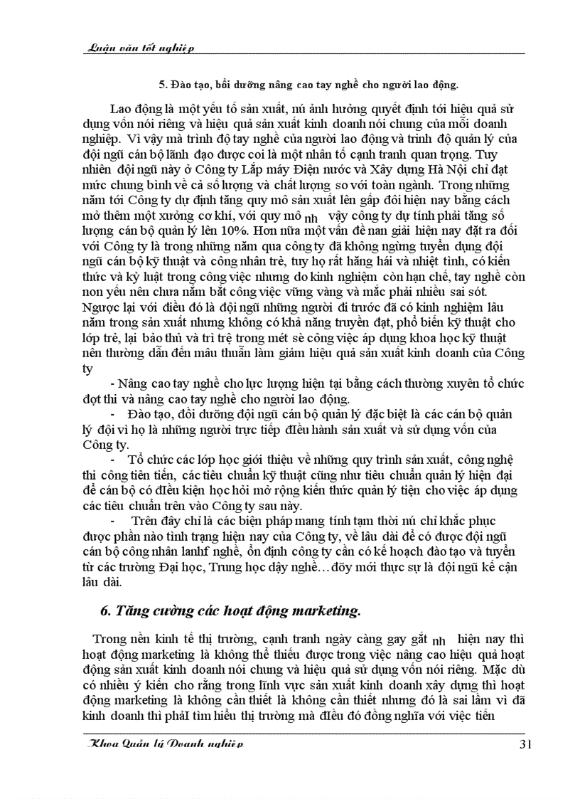 image for page Một số biện pháp nhằm nâng cao hiệu quả sử dụng vốn kinh doanh của Công ty Lắp máy Điện nước và Xây dựng Hà Nội