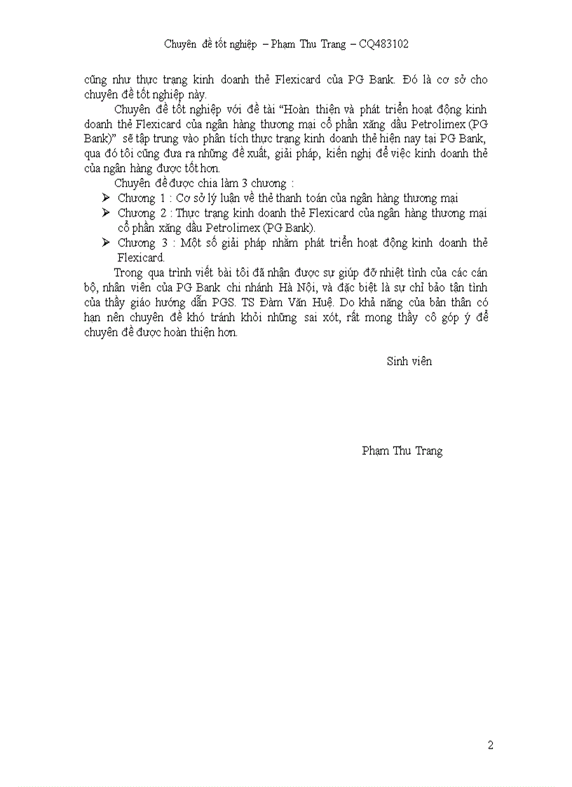 image for page Hoàn thiện và phát triển hoạt động kinh doanh thẻ Flexicard của ngân hàng thương mại cổ phần xăng dầu Petrolimex (PG Bank)