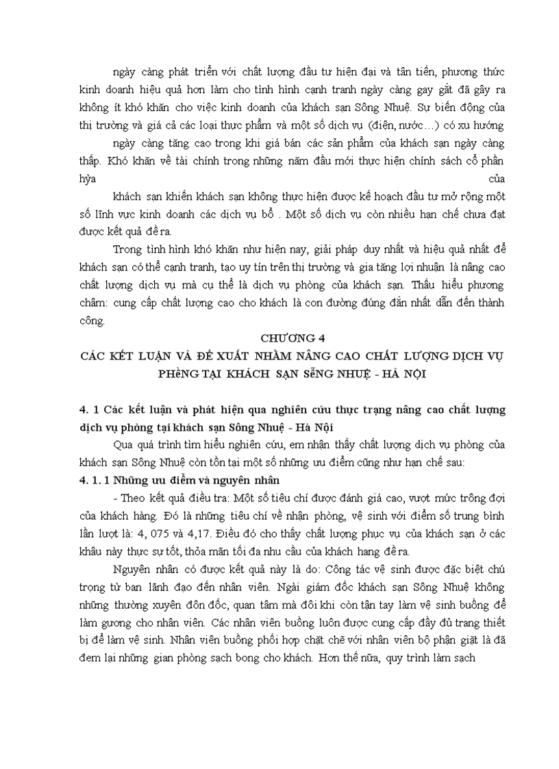 image for page Giải pháp nâng cao chất lượng dịch vụ phòng tại khách sạn sông nhuệ - hà nội