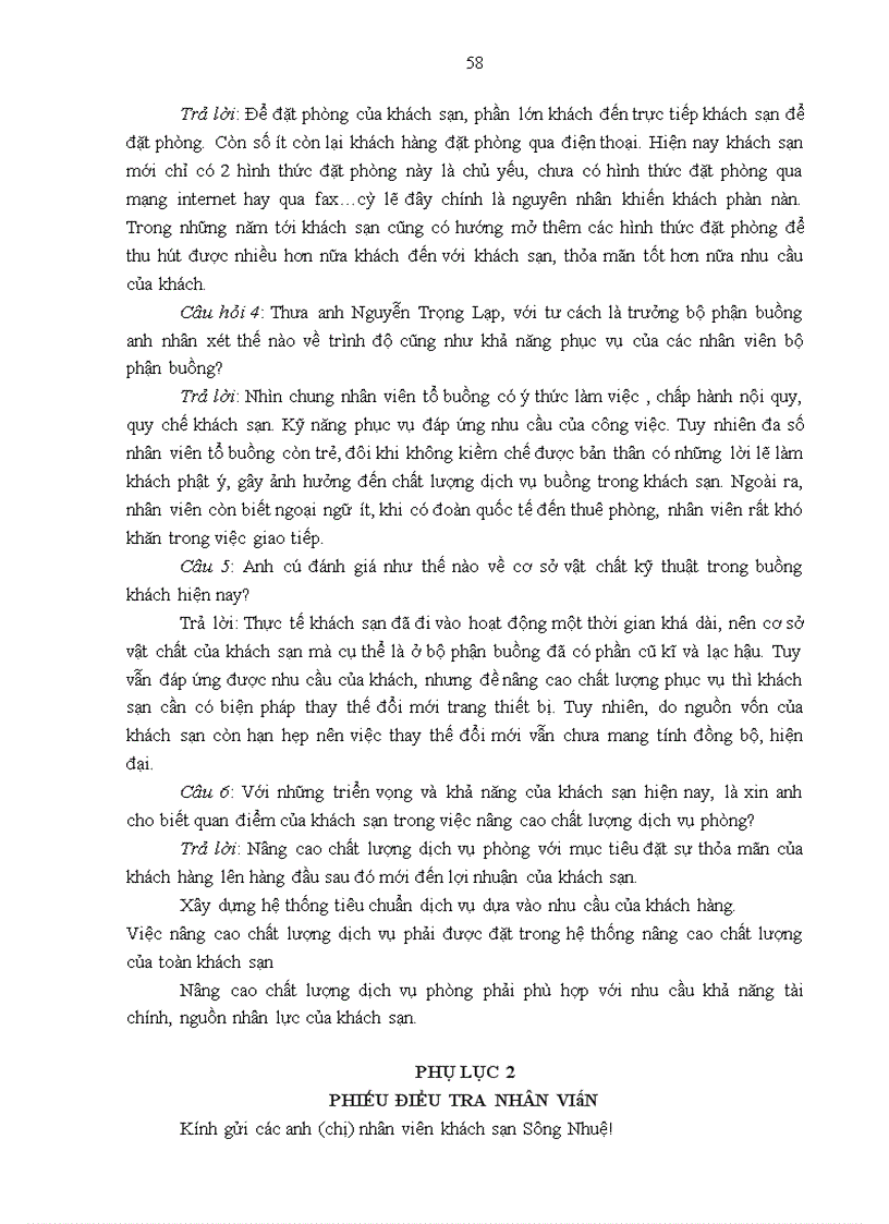 image for page Giải pháp nâng cao chất lượng dịch vụ phòng tại khách sạn sông nhuệ - hà nội