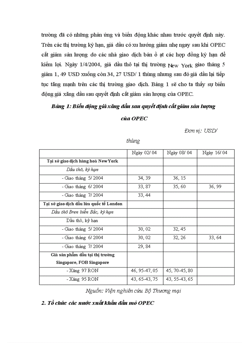 image for page Những biến động trên thị trường dầu mỏ thế giới và ảnh hưởng của nó tới hoạt động xuất khẩu dầu mỏ của Việt Nam