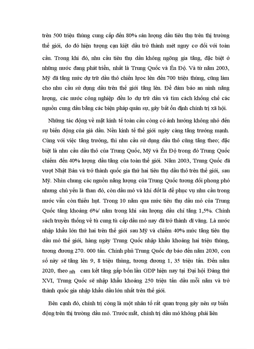 image for page Những biến động trên thị trường dầu mỏ thế giới và ảnh hưởng của nó tới hoạt động xuất khẩu dầu mỏ của Việt Nam