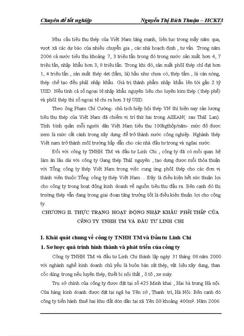 image for page Một số biện pháp nhằm đẩy mạnh hoạt động nhập khẩu phôi thép của công ty TNHH TM và đầu tư Linh Chi