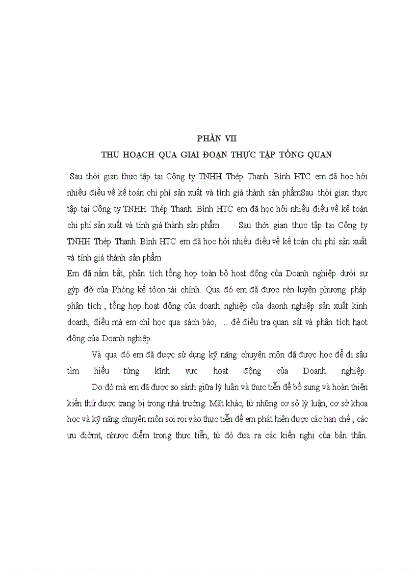 image for page Tổ chức ccông tác kế toán tập hợp chi phí sản xuất và tính giá thành sản phẩm ổ Công ty TNHH Thép Thanh Bình HTC