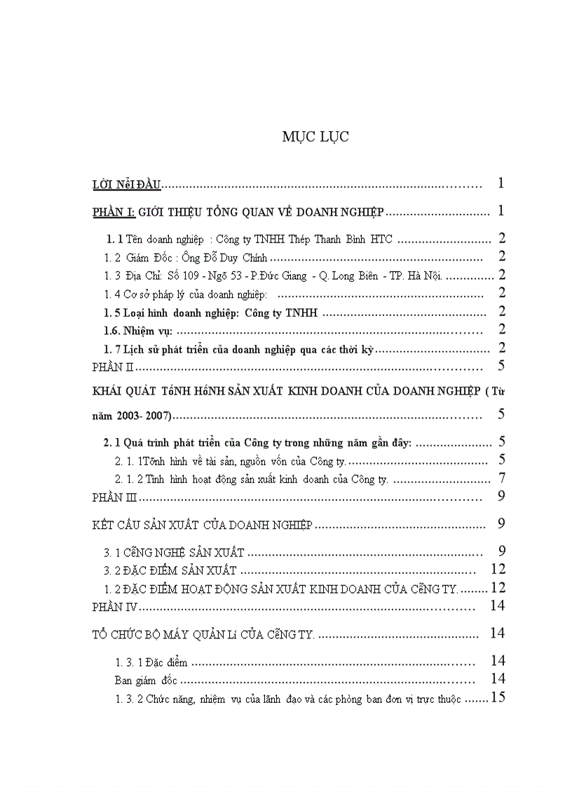 image for page Tổ chức ccông tác kế toán tập hợp chi phí sản xuất và tính giá thành sản phẩm ổ Công ty TNHH Thép Thanh Bình HTC