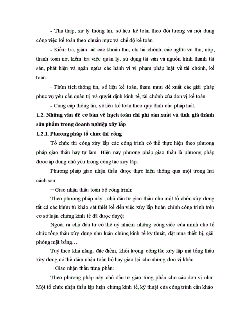 image for page Nghiên cứu công tác hạch toán kế toán chi phí sản xuất và tính giá thành sản phẩm xây lắp tại công ty cổ phần XLCN - NĐ