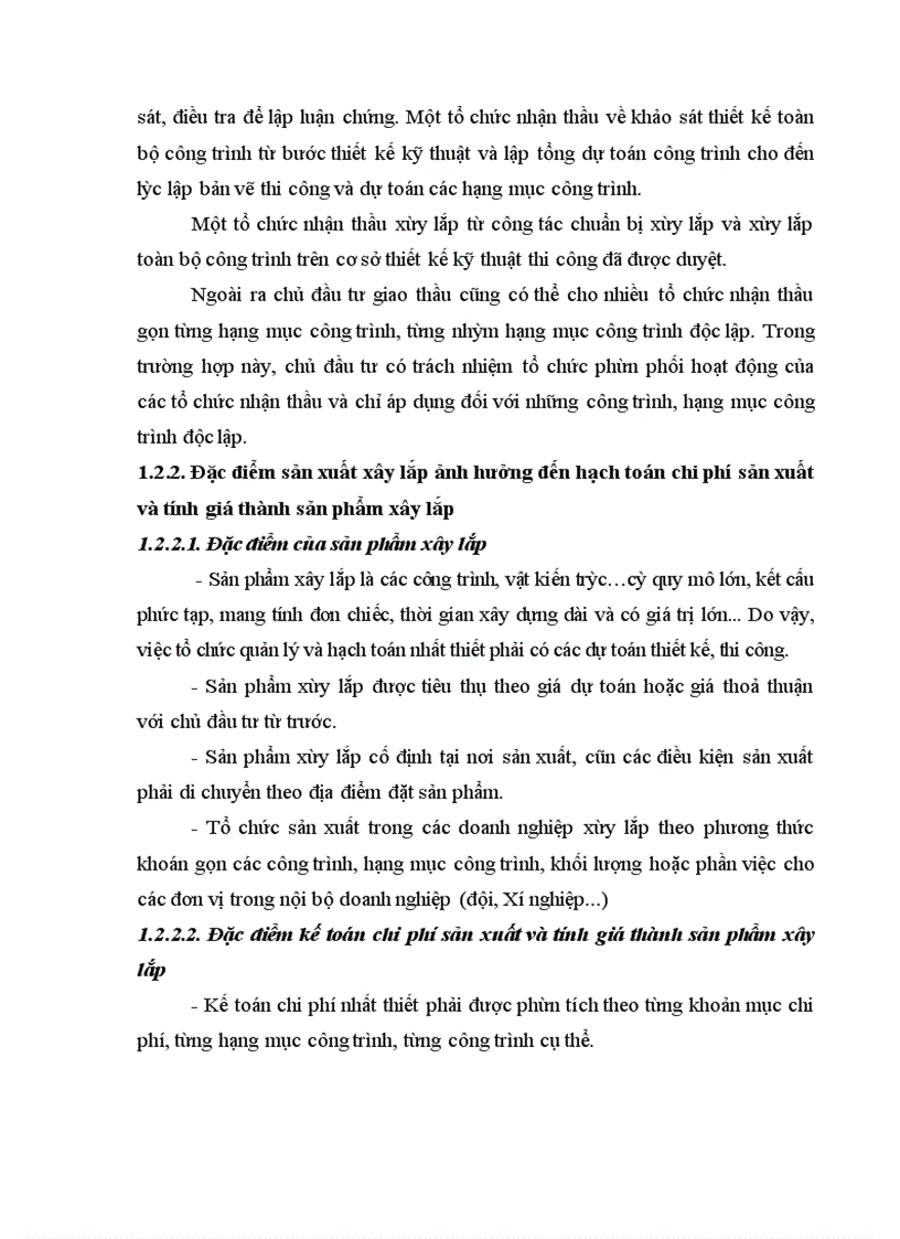 image for page Nghiên cứu công tác hạch toán kế toán chi phí sản xuất và tính giá thành sản phẩm xây lắp tại công ty cổ phần XLCN - NĐ