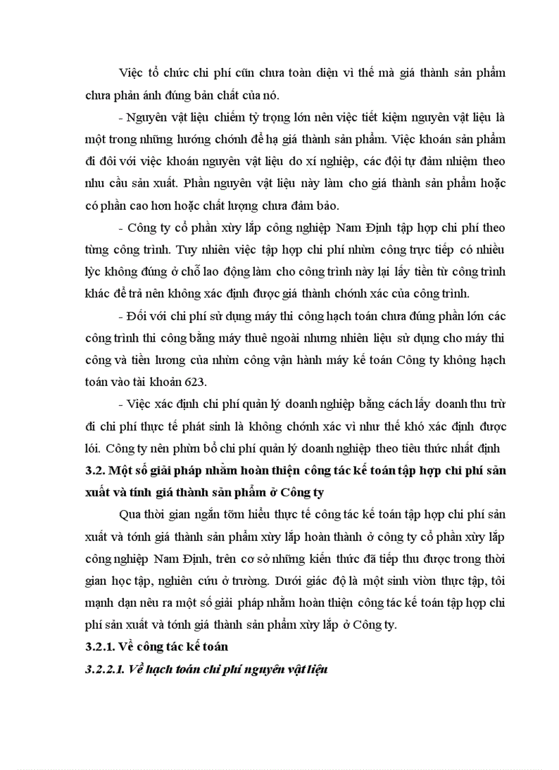 image for page Nghiên cứu công tác hạch toán kế toán chi phí sản xuất và tính giá thành sản phẩm xây lắp tại công ty cổ phần XLCN - NĐ