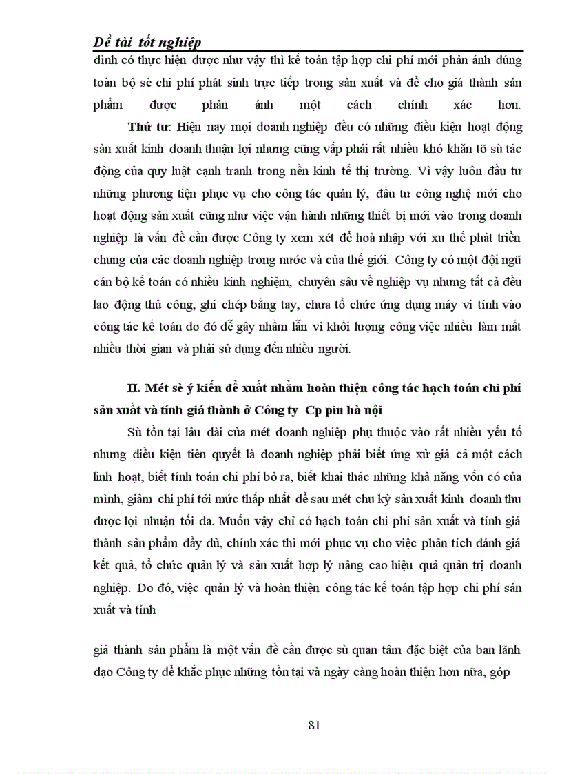 image for page Hạch toán chi phí sản xuất và tính giá thành sản phẩm tại Công ty CP Pin Hà nội