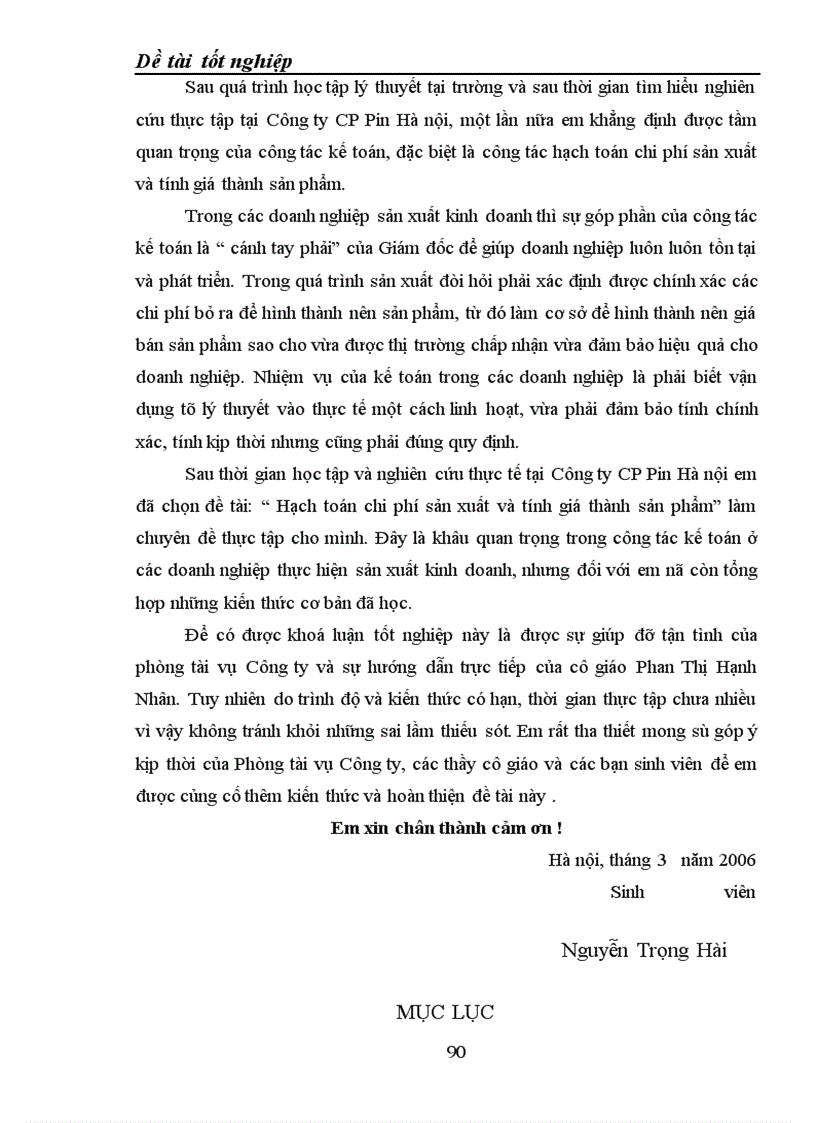 image for page Hạch toán chi phí sản xuất và tính giá thành sản phẩm tại Công ty CP Pin Hà nội