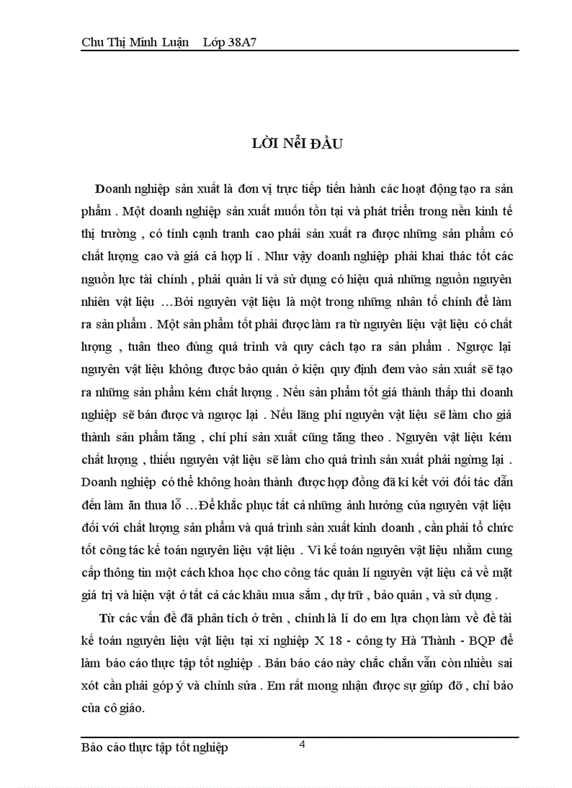 image for page Kế toán nguyên liệu vật liệu tại xí nghiệp X-18 - công ty Hà Thành - BQP