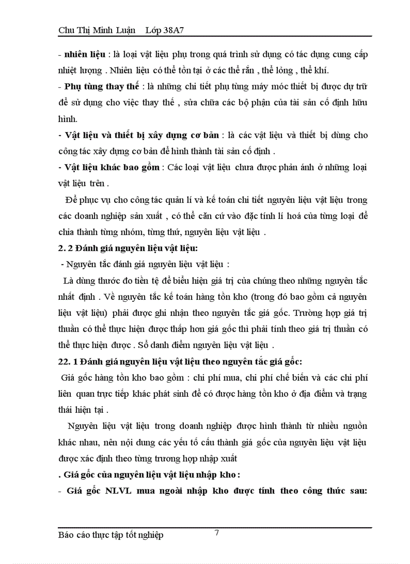 image for page Kế toán nguyên liệu vật liệu tại xí nghiệp X-18 - công ty Hà Thành - BQP