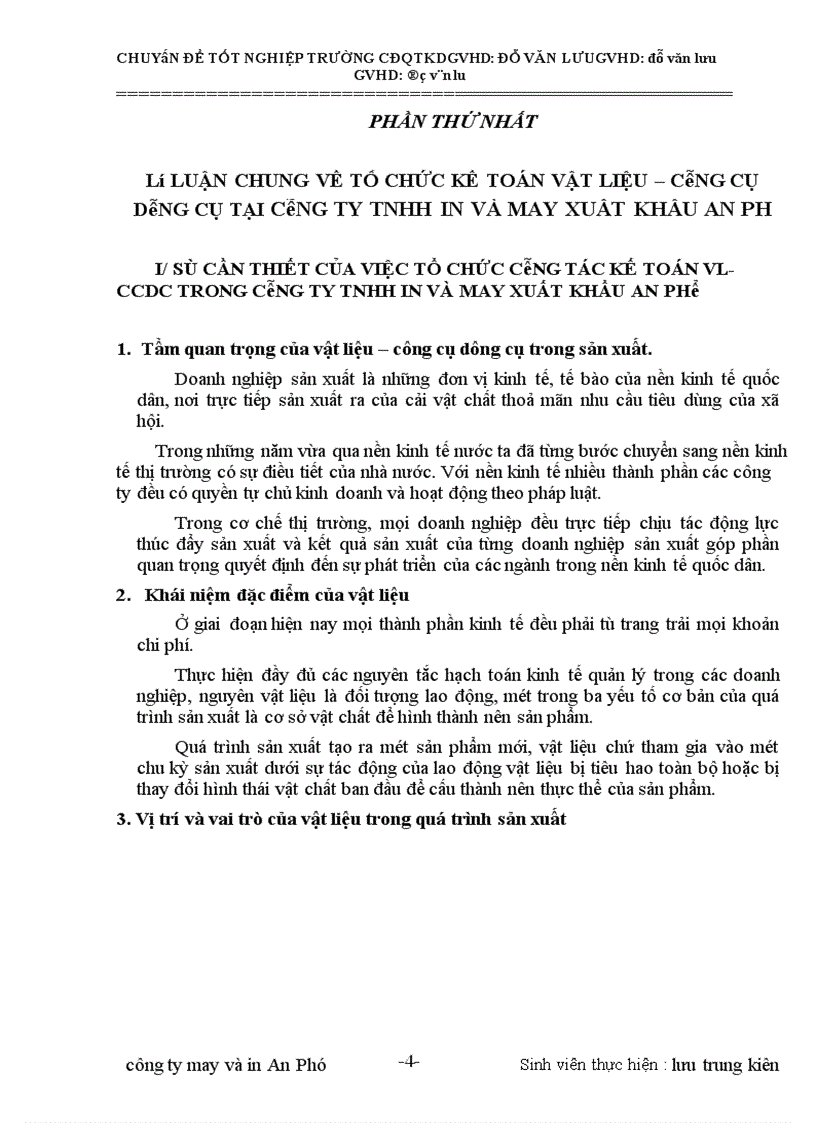 image for page Tổ chức kế toán vật liệu - công cụ dụng cụ tại công ty TNHH in và nay Hàn Quốc