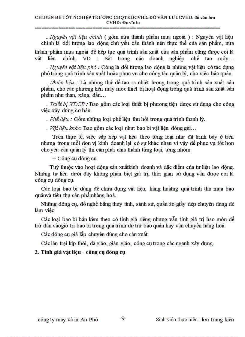 image for page Tổ chức kế toán vật liệu - công cụ dụng cụ tại công ty TNHH in và nay Hàn Quốc