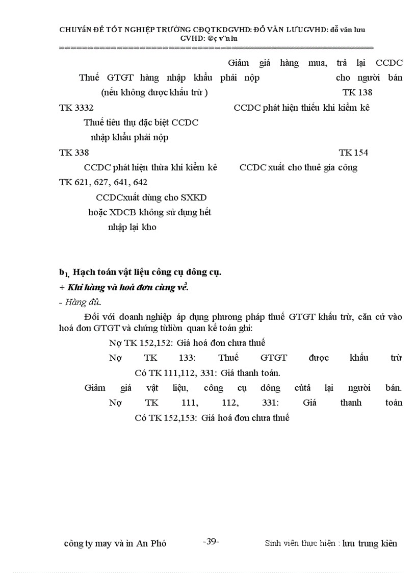 image for page Tổ chức kế toán vật liệu - công cụ dụng cụ tại công ty TNHH in và nay Hàn Quốc