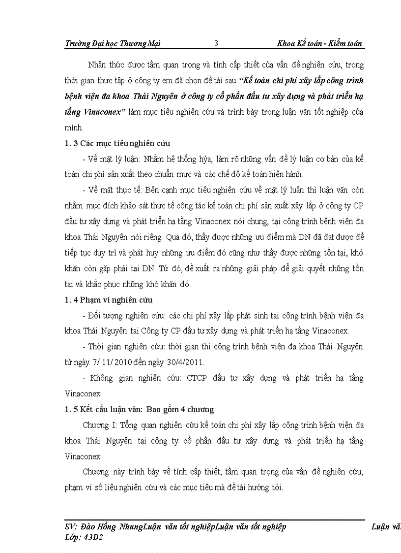 image for page Kế toán chi phí xây lắp công trình bệnh viện đa khoa Thái Nguyên ở công ty cổ phần đầu tư xây dựng và phát triển hạ tầng Vinaconex