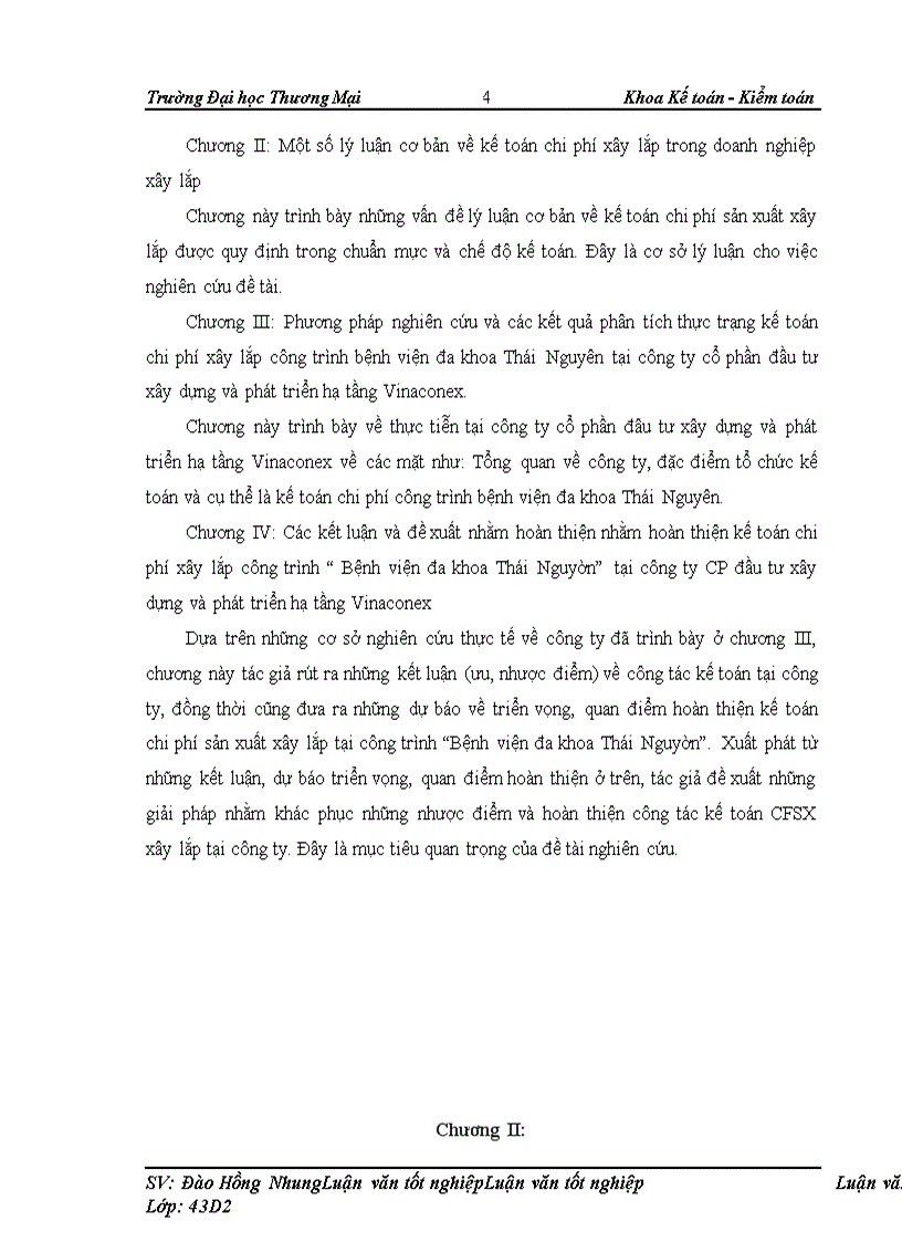 image for page Kế toán chi phí xây lắp công trình bệnh viện đa khoa Thái Nguyên ở công ty cổ phần đầu tư xây dựng và phát triển hạ tầng Vinaconex