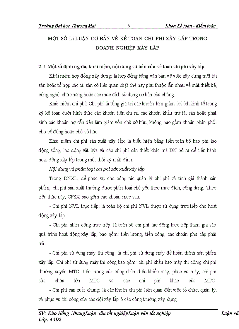image for page Kế toán chi phí xây lắp công trình bệnh viện đa khoa Thái Nguyên ở công ty cổ phần đầu tư xây dựng và phát triển hạ tầng Vinaconex
