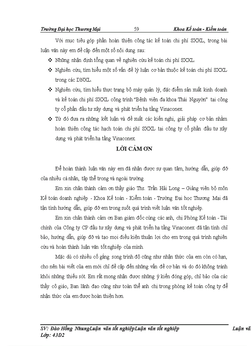 image for page Kế toán chi phí xây lắp công trình bệnh viện đa khoa Thái Nguyên ở công ty cổ phần đầu tư xây dựng và phát triển hạ tầng Vinaconex