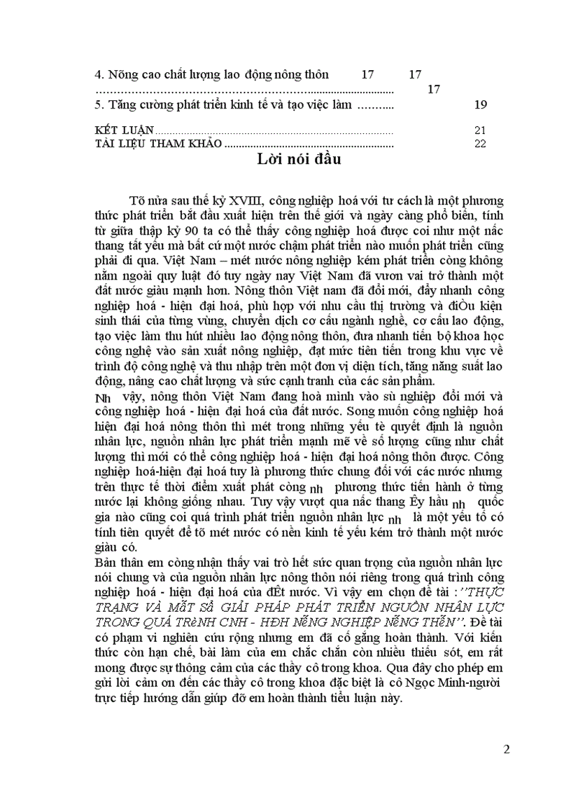 image for page Thực trạng và một số giải pháp phát triển nguồn nhân lực trong quá trình cnh - hđh nông nghiệp nông thôn