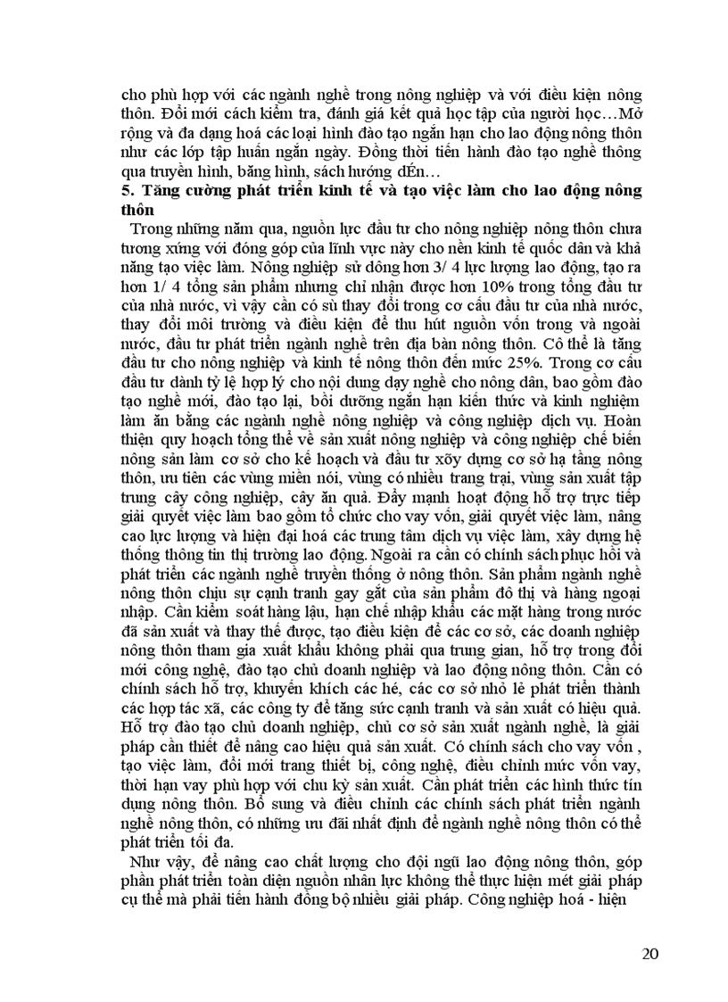 image for page Thực trạng và một số giải pháp phát triển nguồn nhân lực trong quá trình cnh - hđh nông nghiệp nông thôn