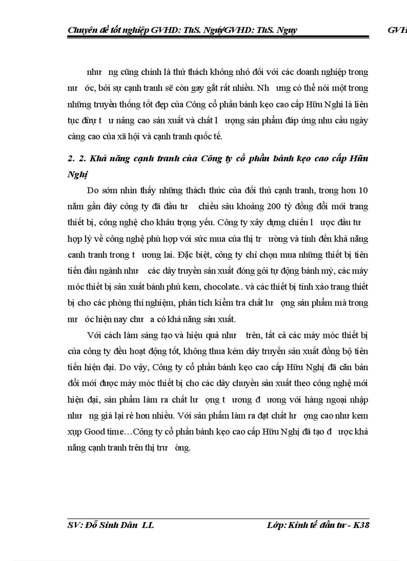 image for page Báo cáo thực tập tại Công ty cổ phần bánh kẹo cao cấp Hữu Nghị