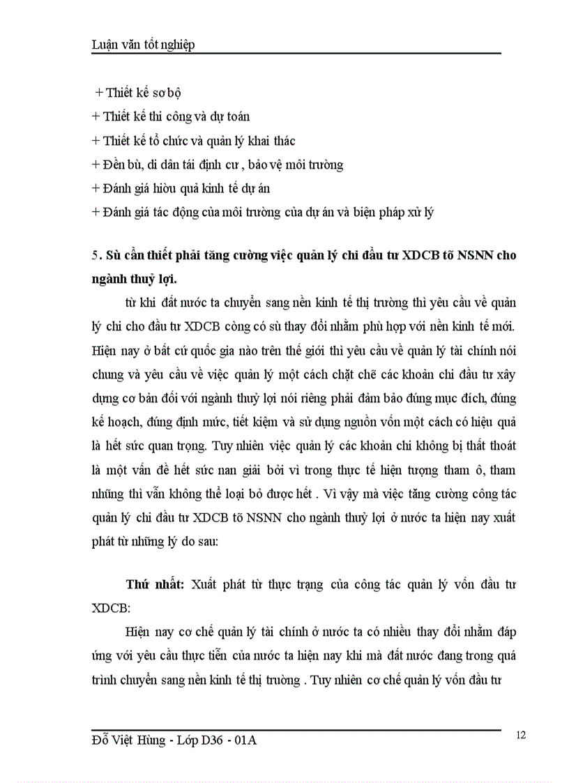 image for page Một số giải pháp nhằm thực hiện tốt công tác quản lý vốn đầu tư xây dựng cơ bản đối với ngành thuỷ lợi