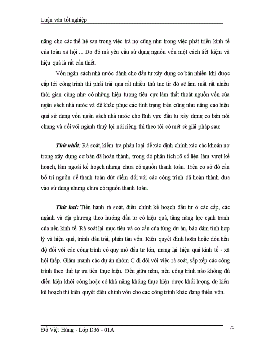 image for page Một số giải pháp nhằm thực hiện tốt công tác quản lý vốn đầu tư xây dựng cơ bản đối với ngành thuỷ lợi