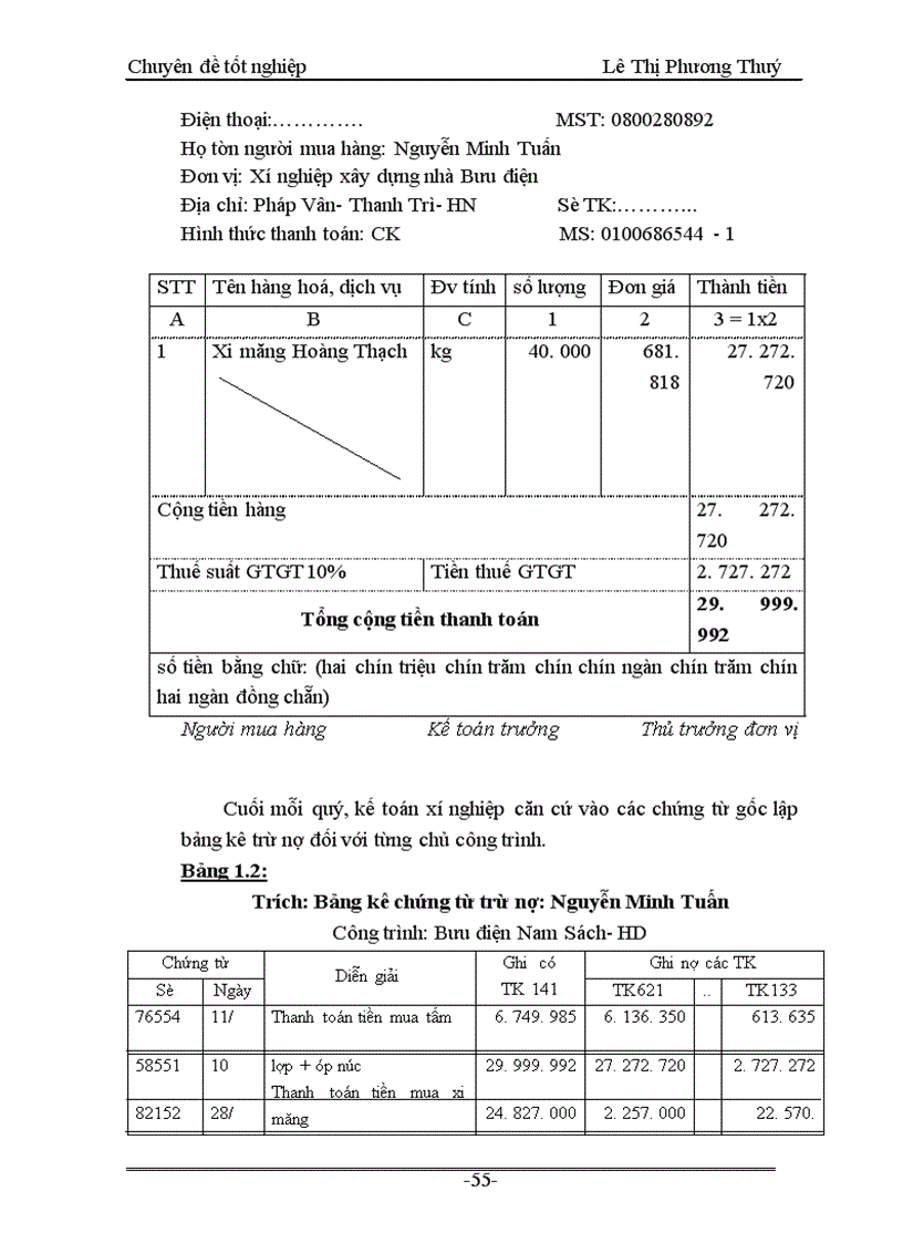 image for page Kế toán tập hợp chi phí sản xuất và tính giá thành sản phẩm ở Công ty Xây dựng Bưu điện