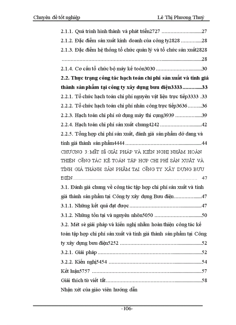 image for page Kế toán tập hợp chi phí sản xuất và tính giá thành sản phẩm ở Công ty Xây dựng Bưu điện