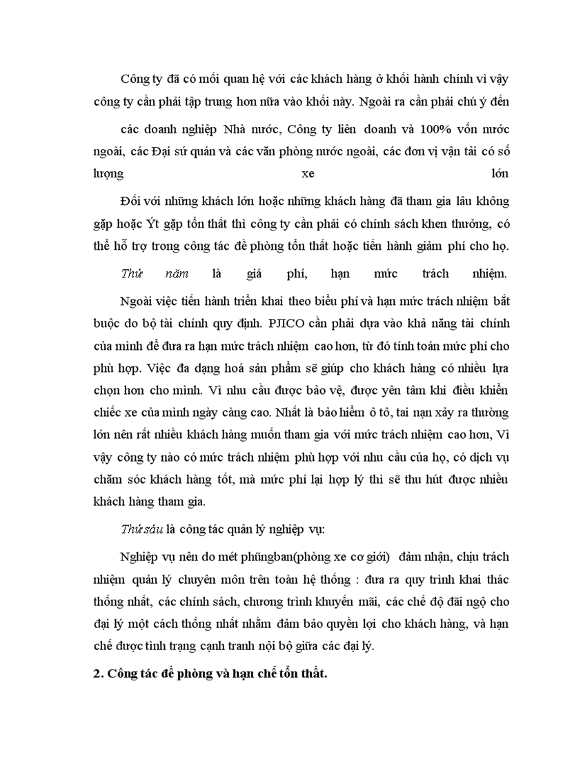 image for page Giải pháp nhằm nâng cao hiệu quả triển khai nghiệp vụ bảo hiểm trách nhiệm dân sự của chủ xe cơ giới đối với người thứ ba ở công ty bảo hiểm PJICO