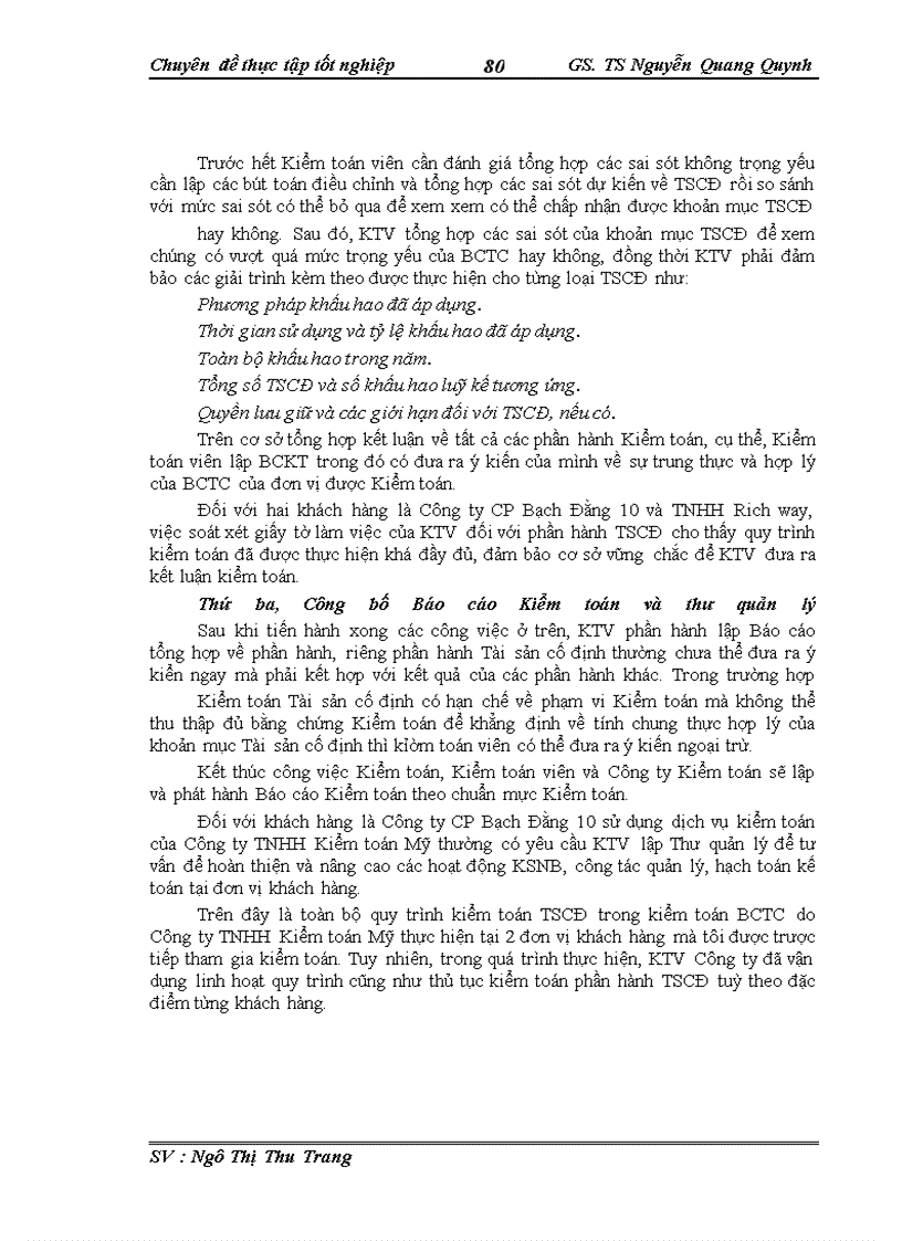 image for page Hoàn thiện quy trình kiểm toán khoản mục TSCĐ trong kiểm toán BCTC tại Công ty TNHH Kiểm toán Mỹ