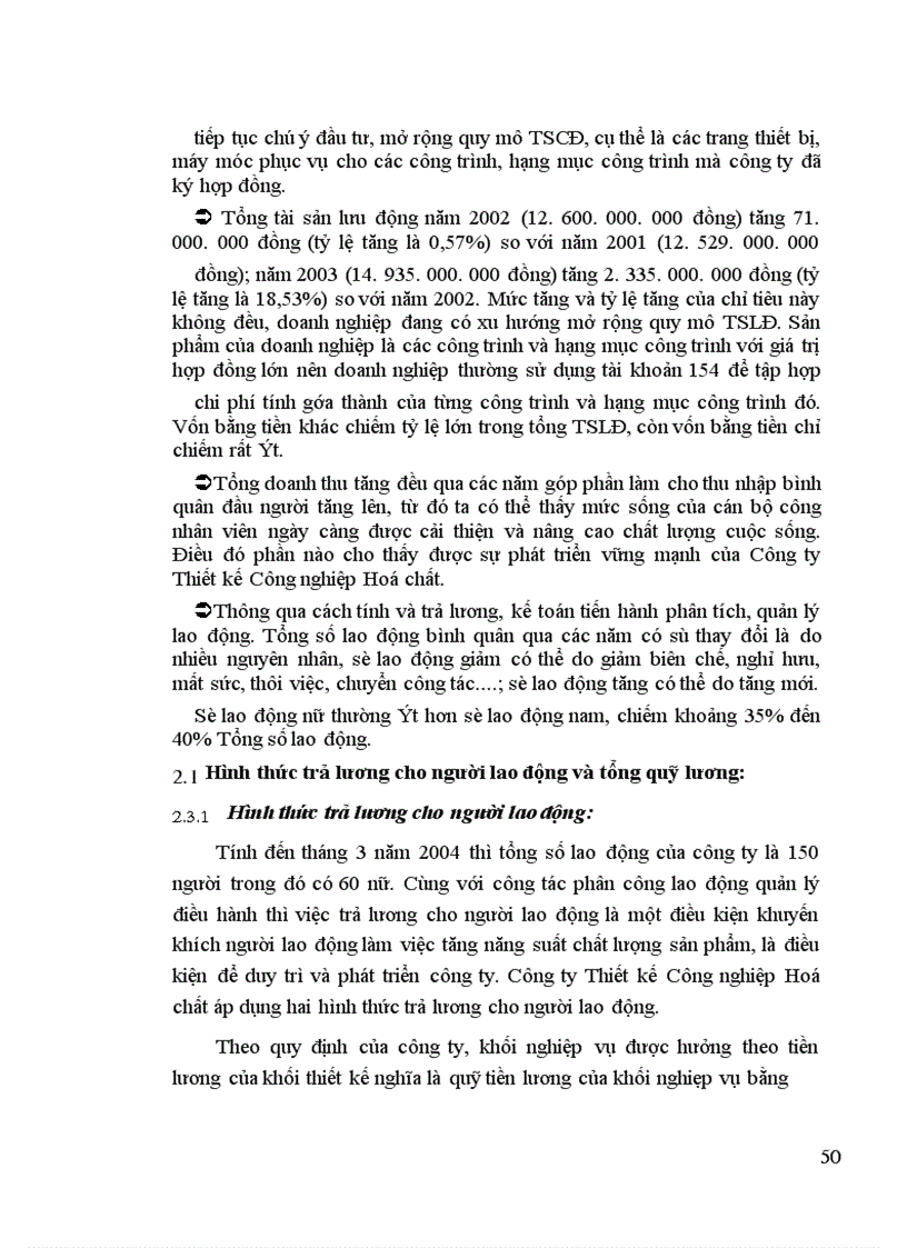 image for page Hạch toán lao động và tiền lương tại Công ty Thiết kế Công nghiệp Hoá chất