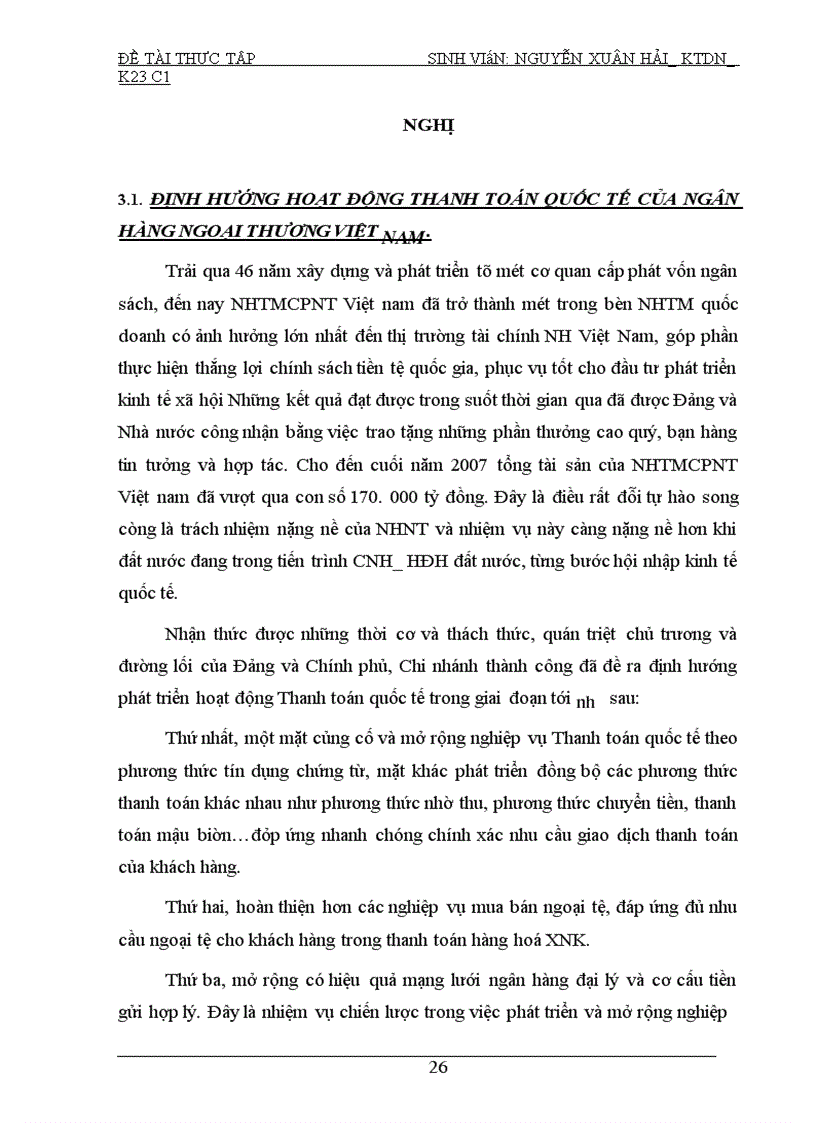 image for page Giải phỏp mở rộng phương thức thanh tóan tín dụng chứng từ quốc tế tại Ngân hàng Thương mại cổ phầnNgoại Thương Việt Nam - chi nhánh Thành Công