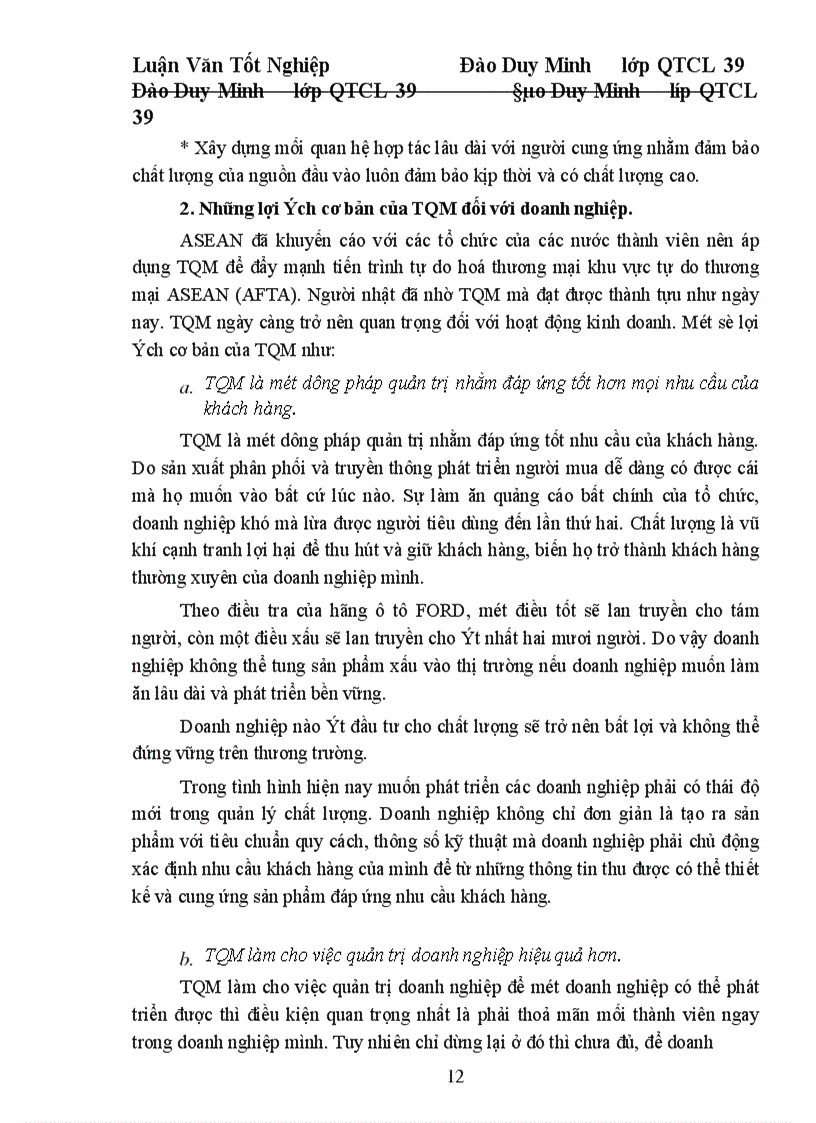 image for page Một số giải pháp cơ bản nhằm từng bước triển khai áp dụng TQM ở công ty Dệt 19. 5 Hà Nội